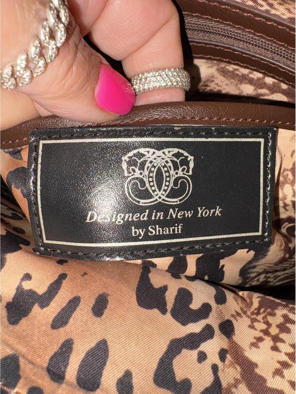 Original by Sharif 1827 Metallic Gold Reptile Crossbody Bag - Picture 7 of 9